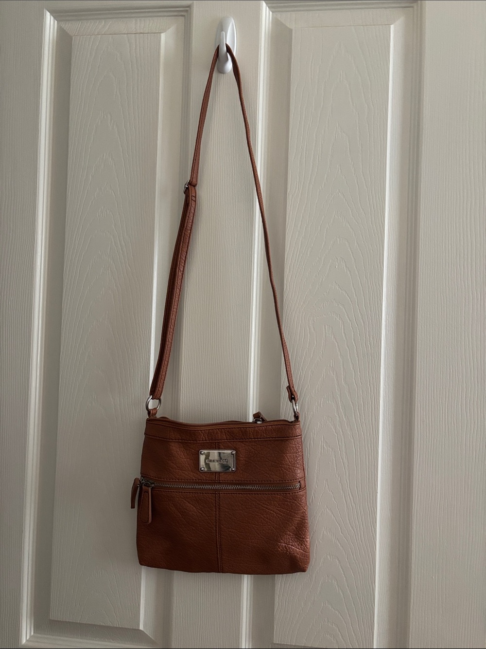 Nine West Brown Leather Crossbody Purse